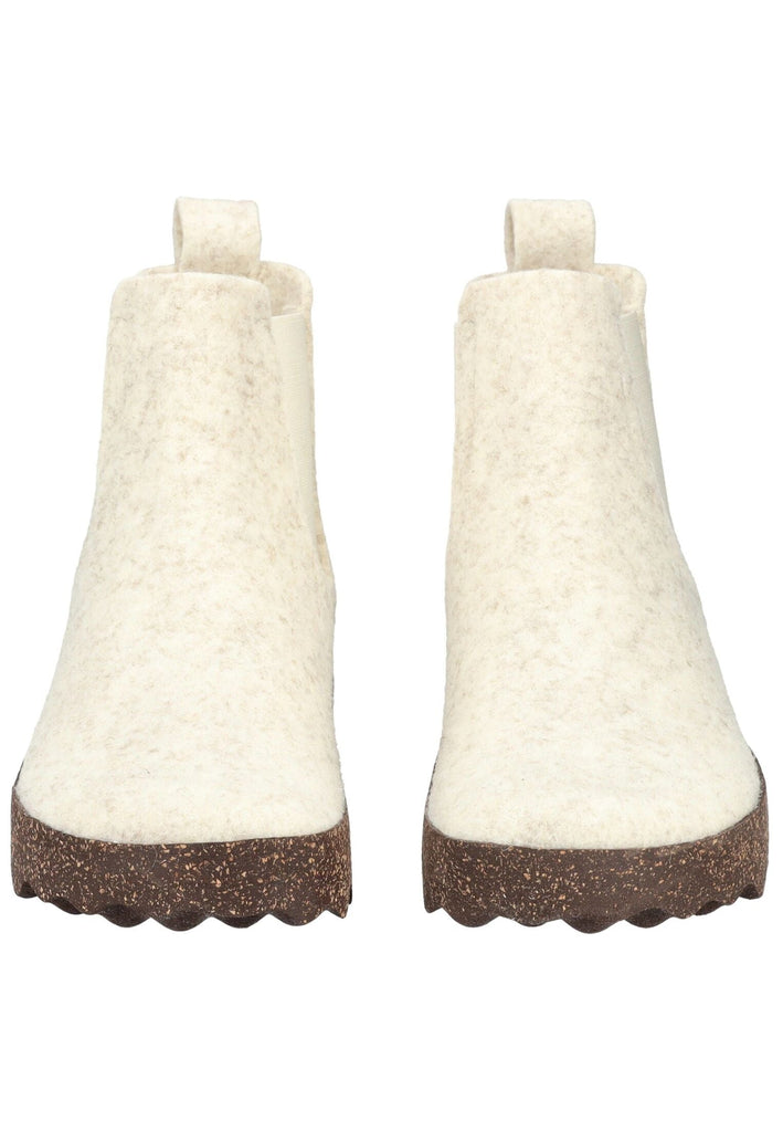 ASPORTUGUESAS Stiefelette Filz Weiß