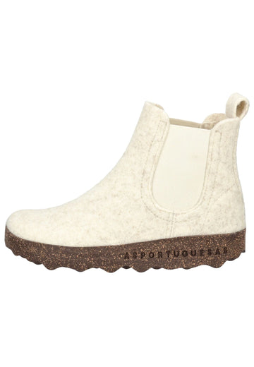 ASPORTUGUESAS Stiefelette Filz Weiß