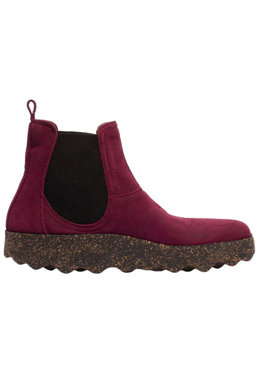 ASPORTUGUESAS Stiefelette Veloursleder/Textil Bordeaux