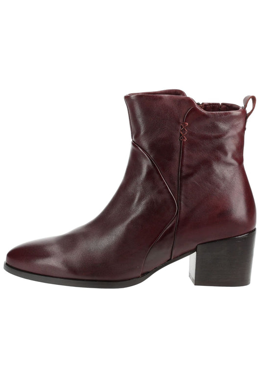 B.Z. MODA by EVERYBODY Stiefelette Leder Weinrot