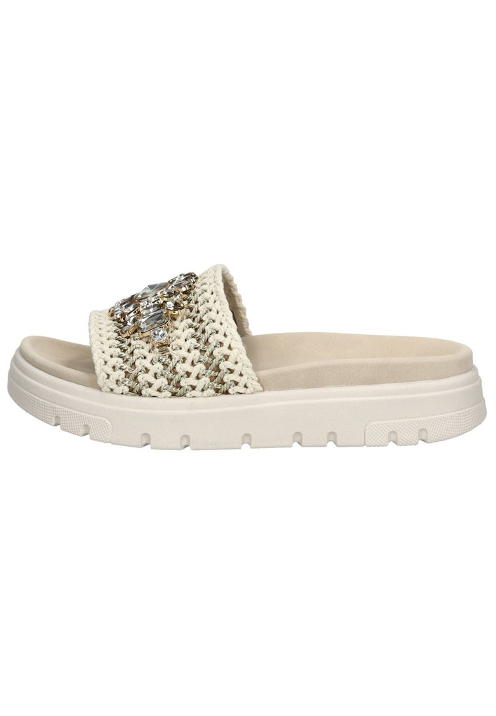 Pantoletten Bagatt Pantoletten Textil Offwhite