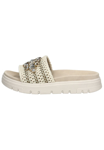 Pantoletten Bagatt Pantoletten Textil Offwhite