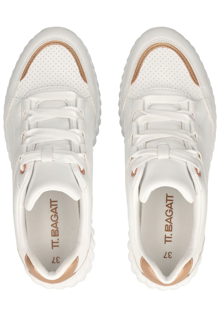 Bagatt Sneaker Lederimitat Weiß/Gold