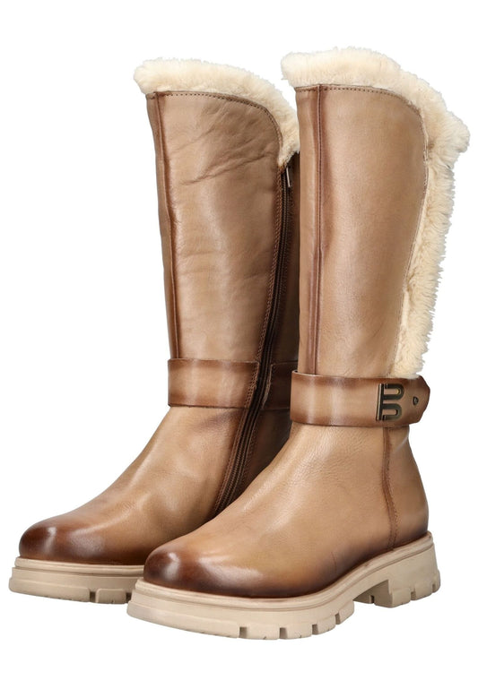 Bagatt Stiefel Leder/Textil Taupe/Beige Warmfutter
