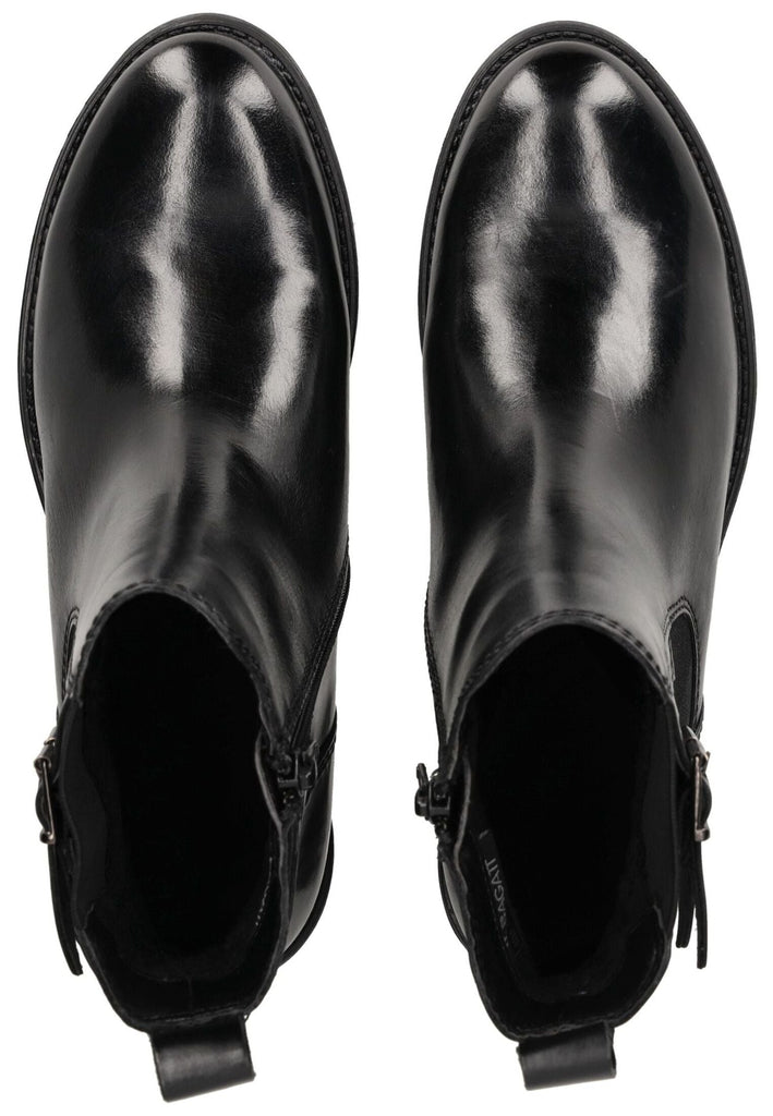 Bagatt Stiefelette Leder/Textil Schwarz/Schwarz