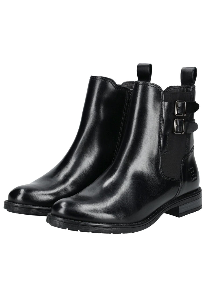 Bagatt Stiefelette Leder/Textil Schwarz/Schwarz