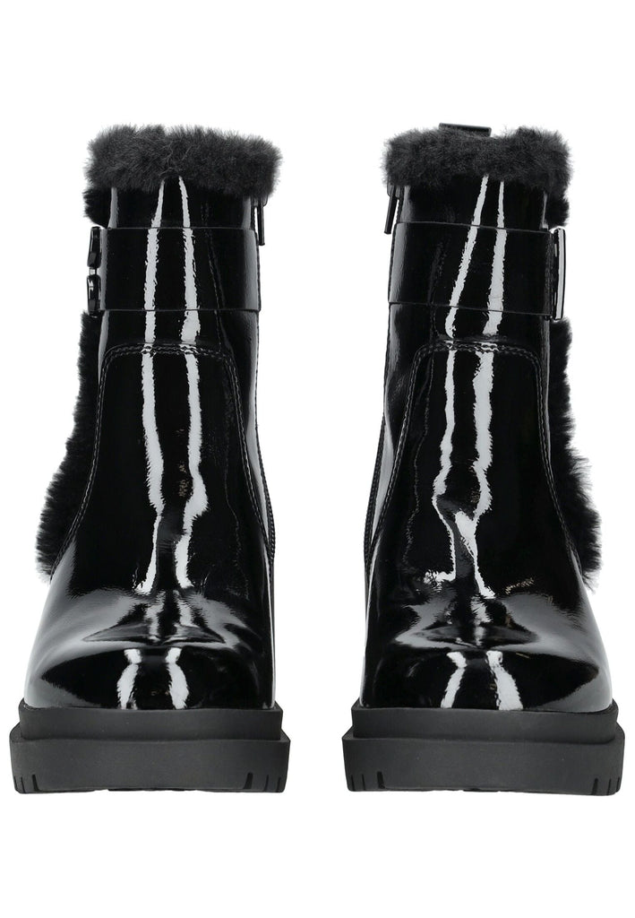 Bagatt Stiefelette Lederimitat/Textil Schwarz Lack Warmfutter