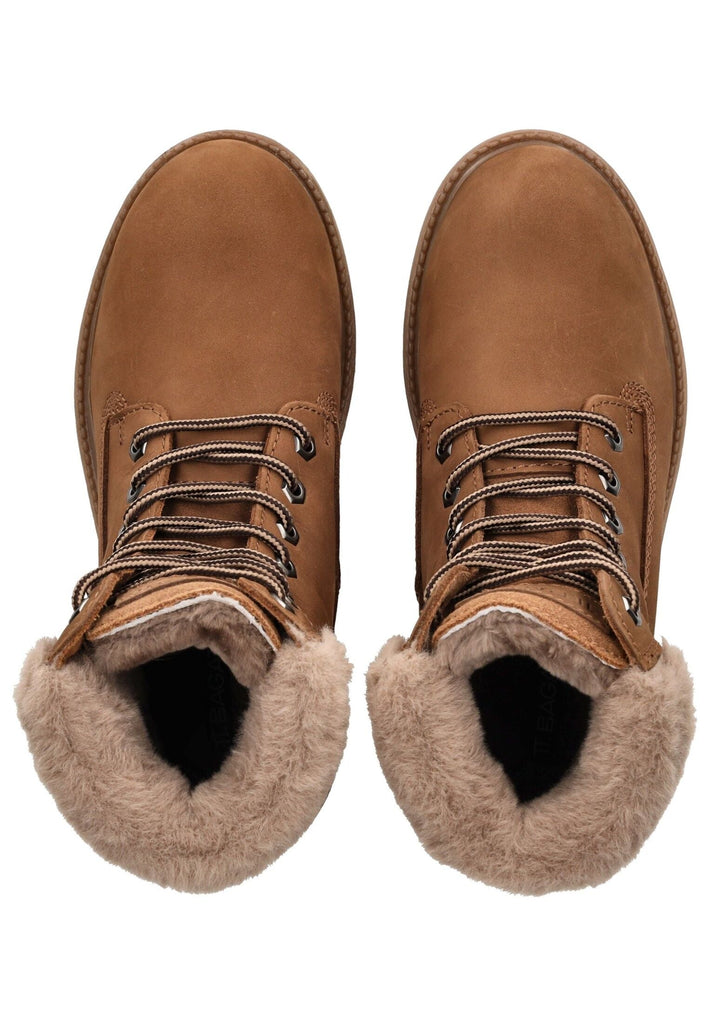 Bagatt Stiefelette Nubukleder/Textil Braun/Beige Warmfutter