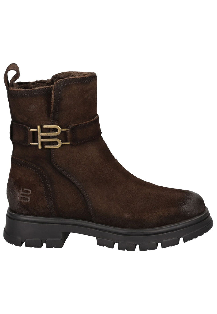 Bagatt Stiefelette Veloursleder Dunkelbraun Warmfutter