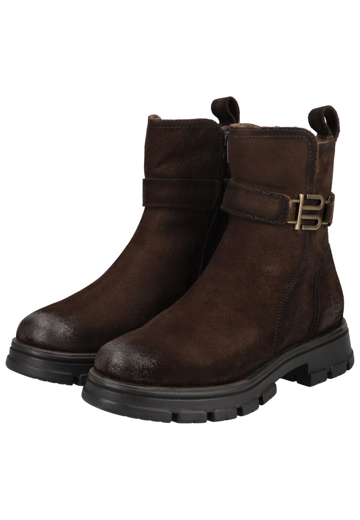 Bagatt Stiefelette Veloursleder Dunkelbraun Warmfutter