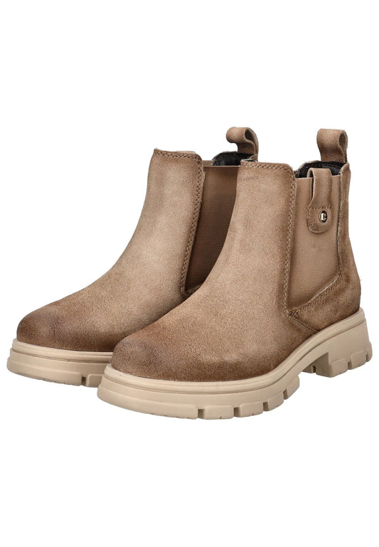 Bagatt Stiefelette Veloursleder Taupe