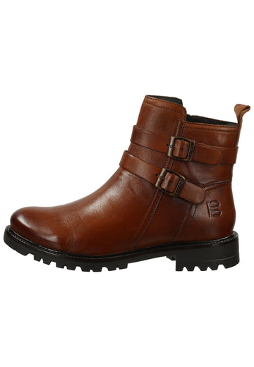 Stiefeletten Bagatt Stiefelette Leder Cognac Warmfutter