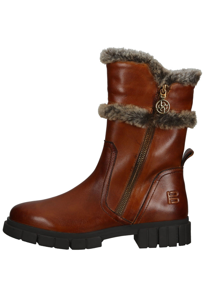 Stiefeletten Bagatt Stiefelette Leder/Textil Cognac Warmfutter