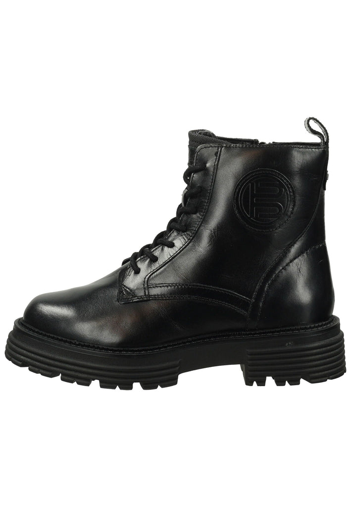 Stiefeletten Bagatt Stiefelette Leder/Textil Schwarz Warmfutter