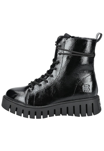 Stiefeletten Bagatt Stiefelette Lederimitat Schwarz Lack