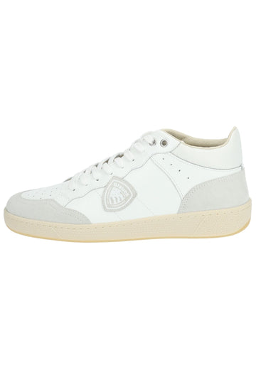 Sneaker Blauer Sneaker Leder/Synthetik Weiß/Grau