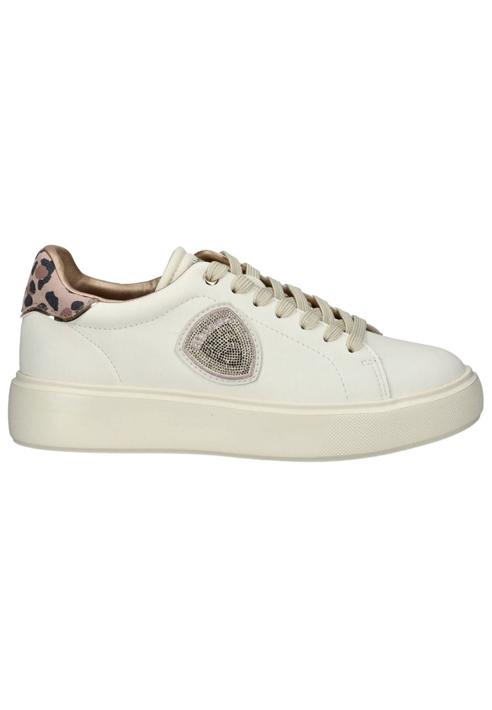 Blauer Sneaker Leder Cream
