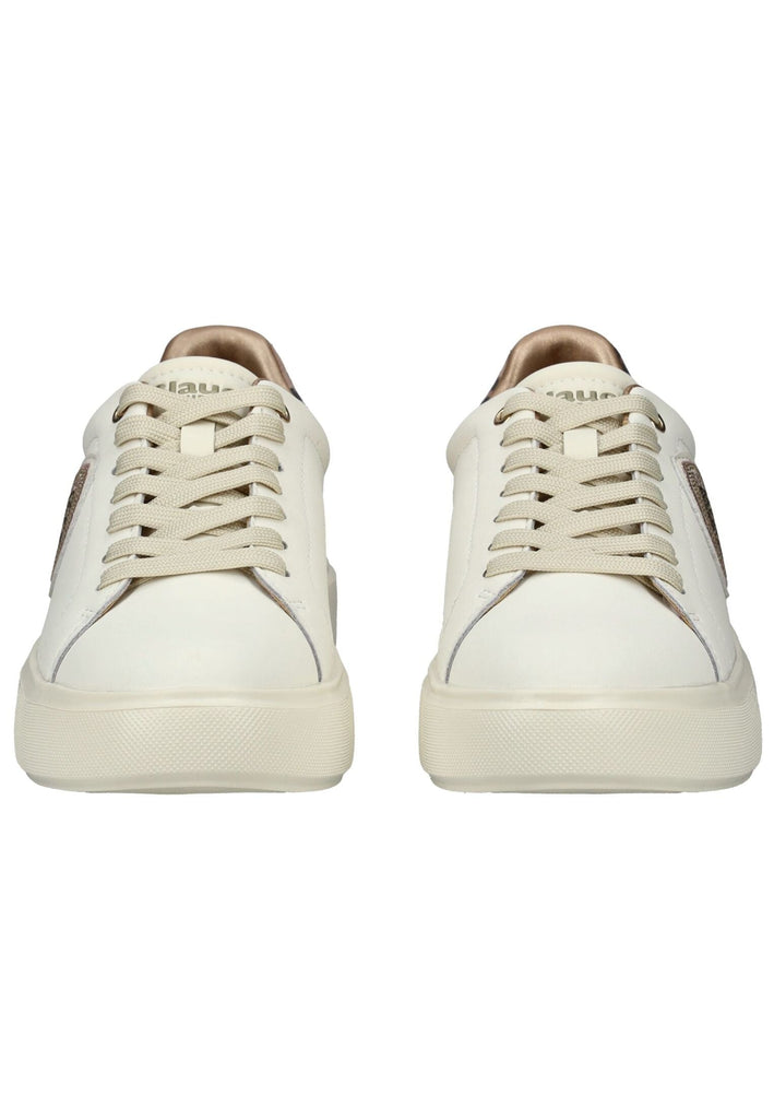 Blauer Sneaker Leder Cream