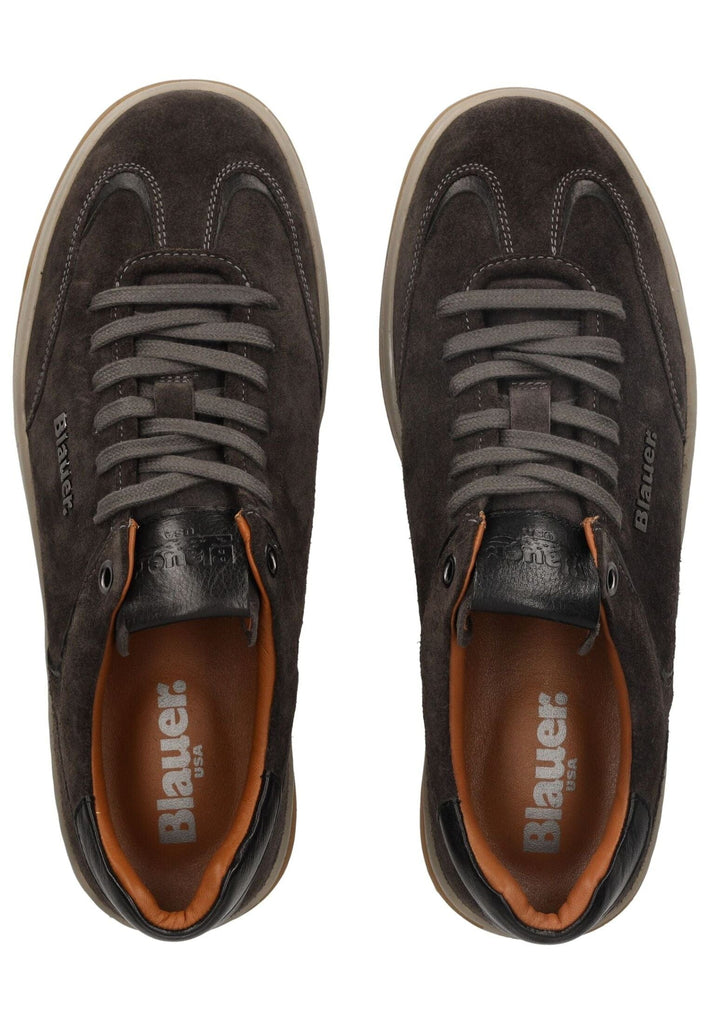 Blauer Sneaker Leder Dunkelgrau