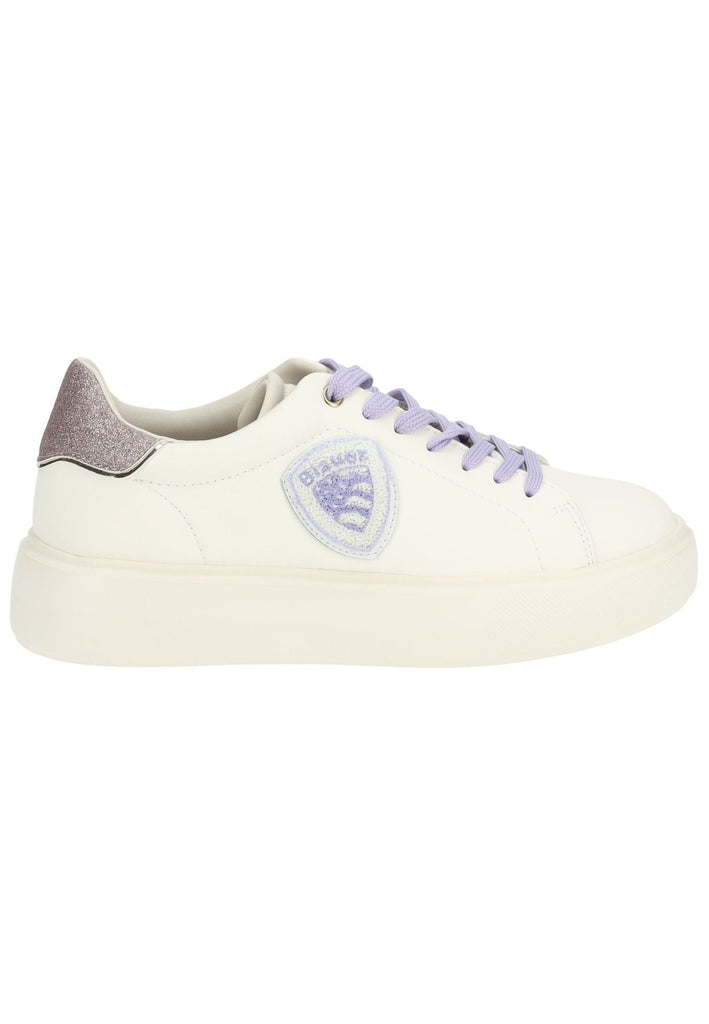 Blauer Sneaker Leder/Synthetik Cream