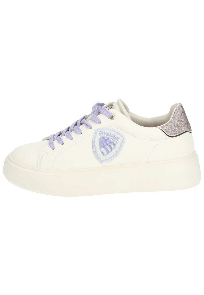 Blauer Sneaker Leder/Synthetik Cream