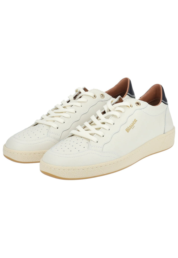 Blauer Sneaker Leder/Synthetik Weiß