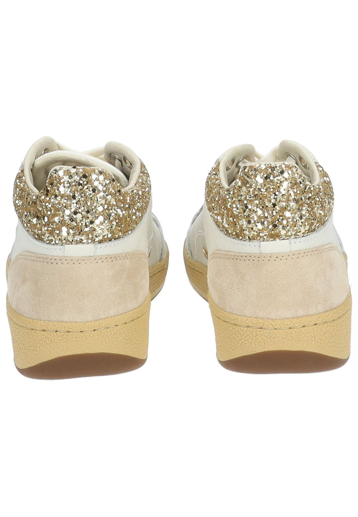 Blauer Sneaker Leder/Synthetik Weiß/Gold