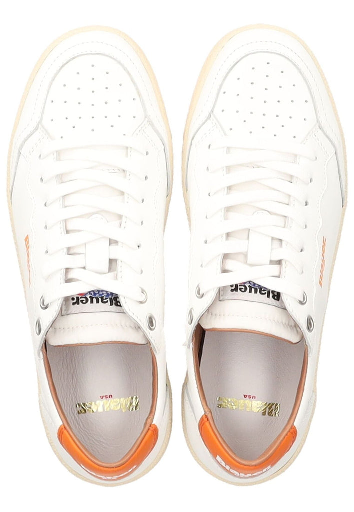 Blauer Sneaker Leder/Synthetik Weiß/Orange