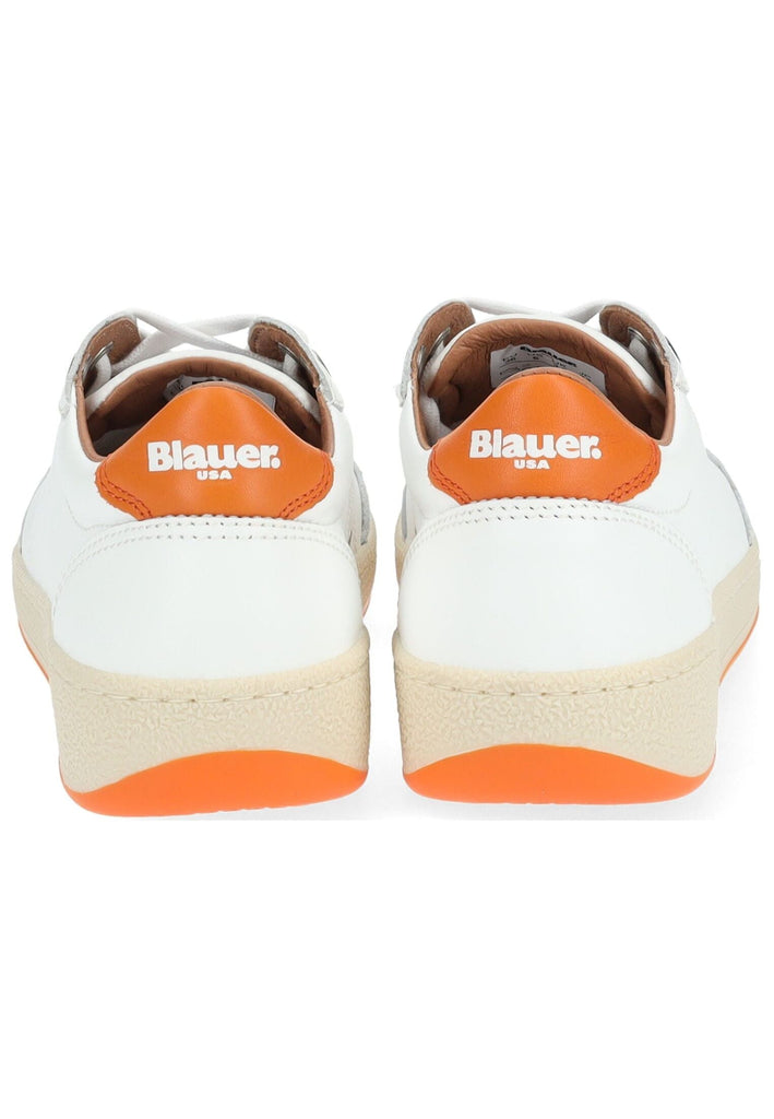 Blauer Sneaker Leder/Synthetik Weiß/Orange