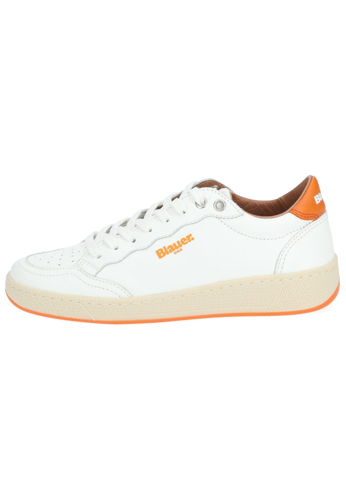 Blauer Sneaker Leder/Synthetik Weiß/Orange