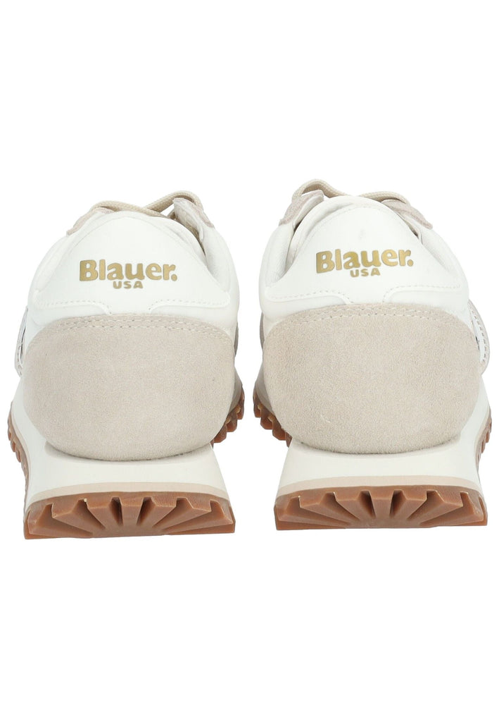 Blauer Sneaker Leder/Textil Cream