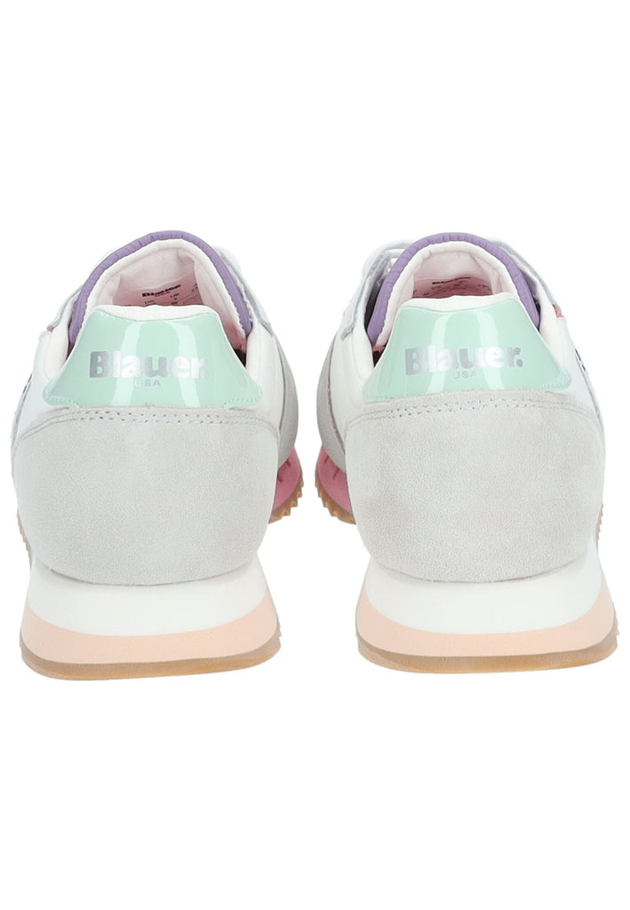 Blauer Sneaker Leder/Textil Grau/Multi