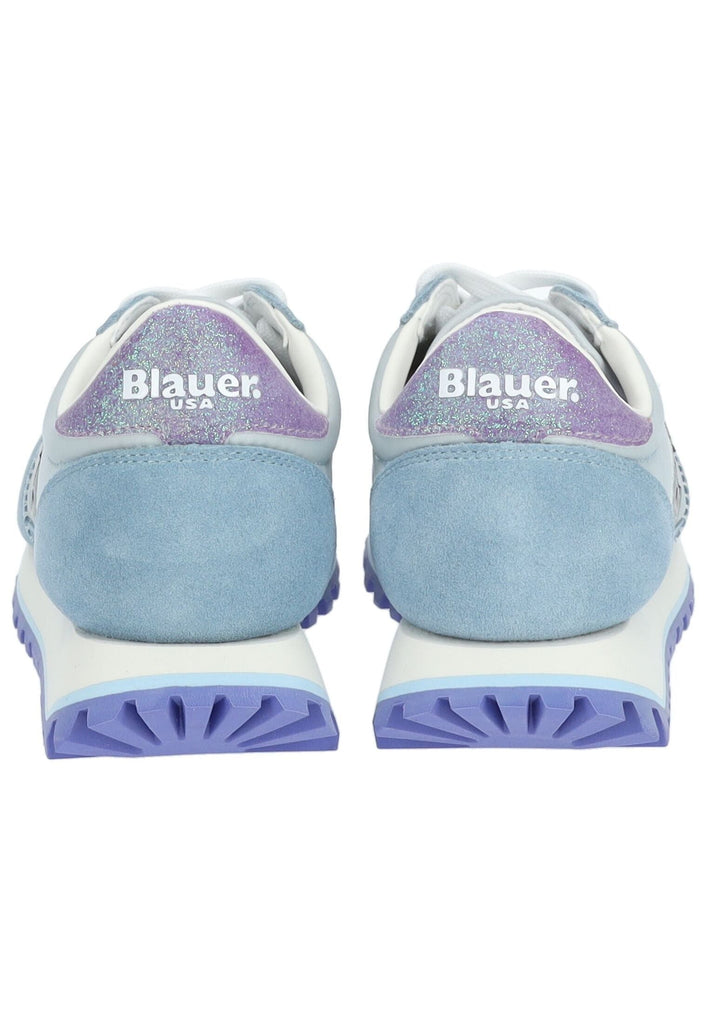 Blauer Sneaker Leder/Textil Hellblau