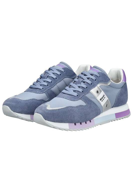Blauer Sneaker Leder/Textil Jeans
