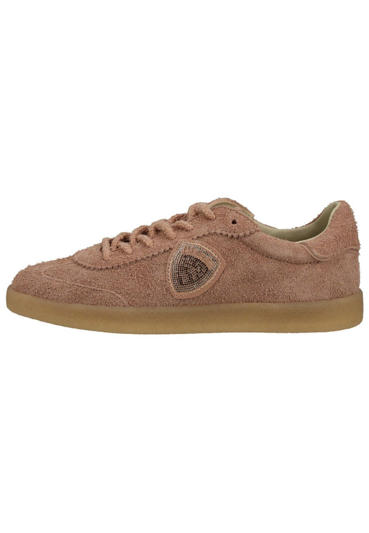 Blauer Sneaker Leder/Textil Nude