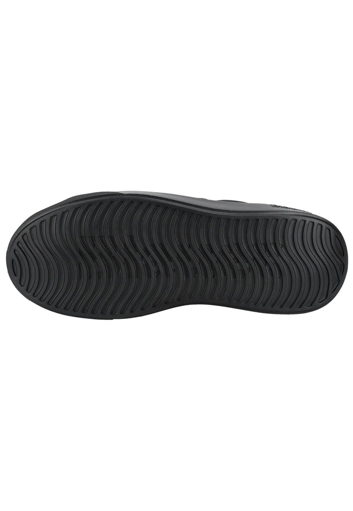 Blauer Sneaker Leder/Textil Schwarz/Schwarz