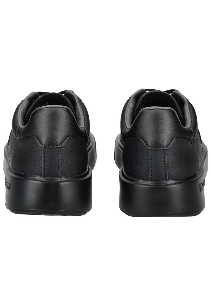 Blauer Sneaker Leder/Textil Schwarz/Schwarz