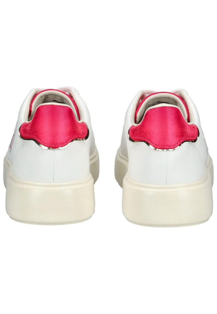 Blauer Sneaker Leder Weiß/Pink