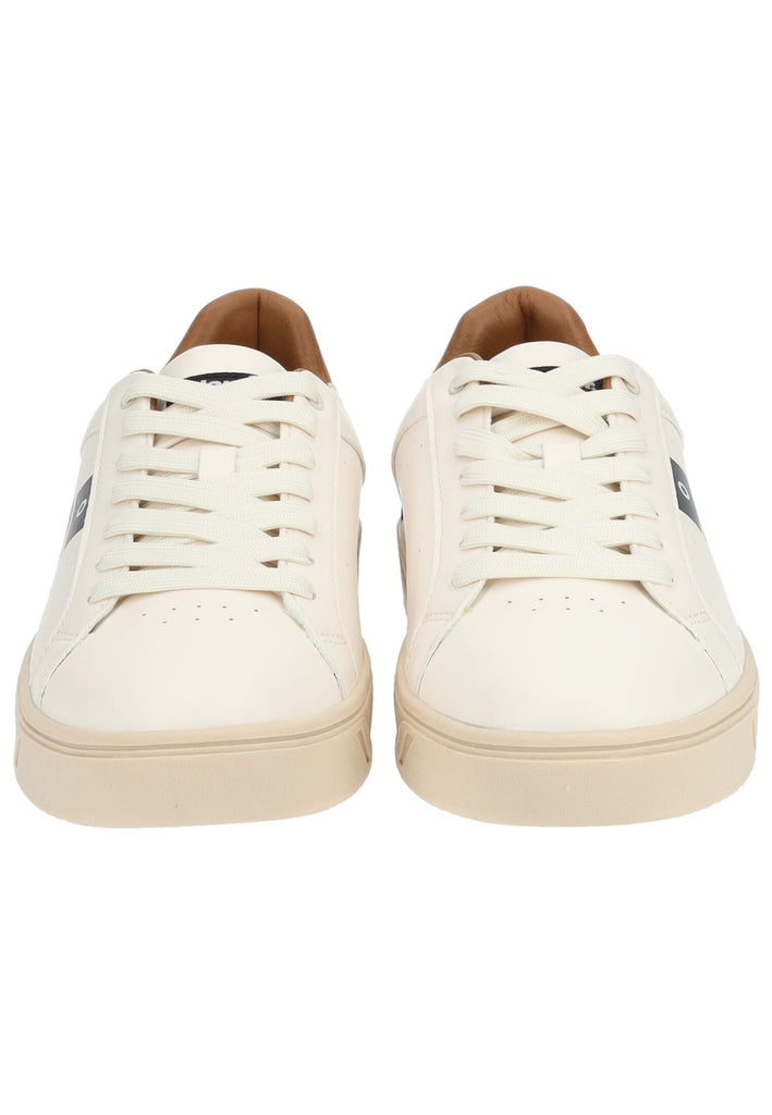 Blauer Sneaker Lederimitat Cream