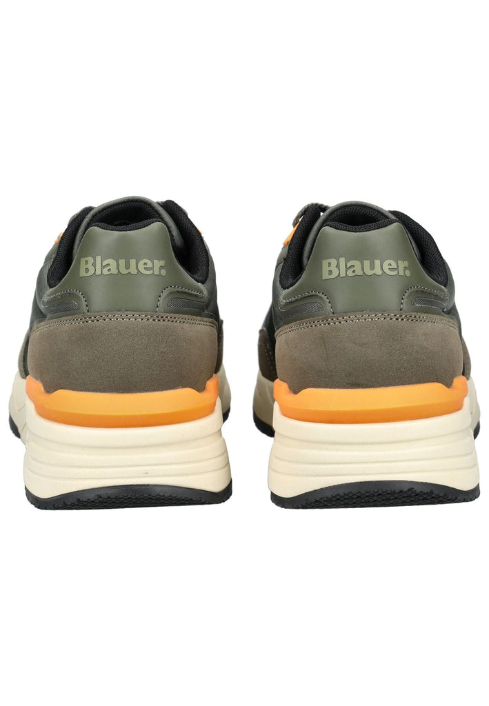 Blauer Sneaker Lederimitat Grün
