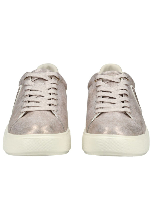 Blauer Sneaker Lederimitat Nude