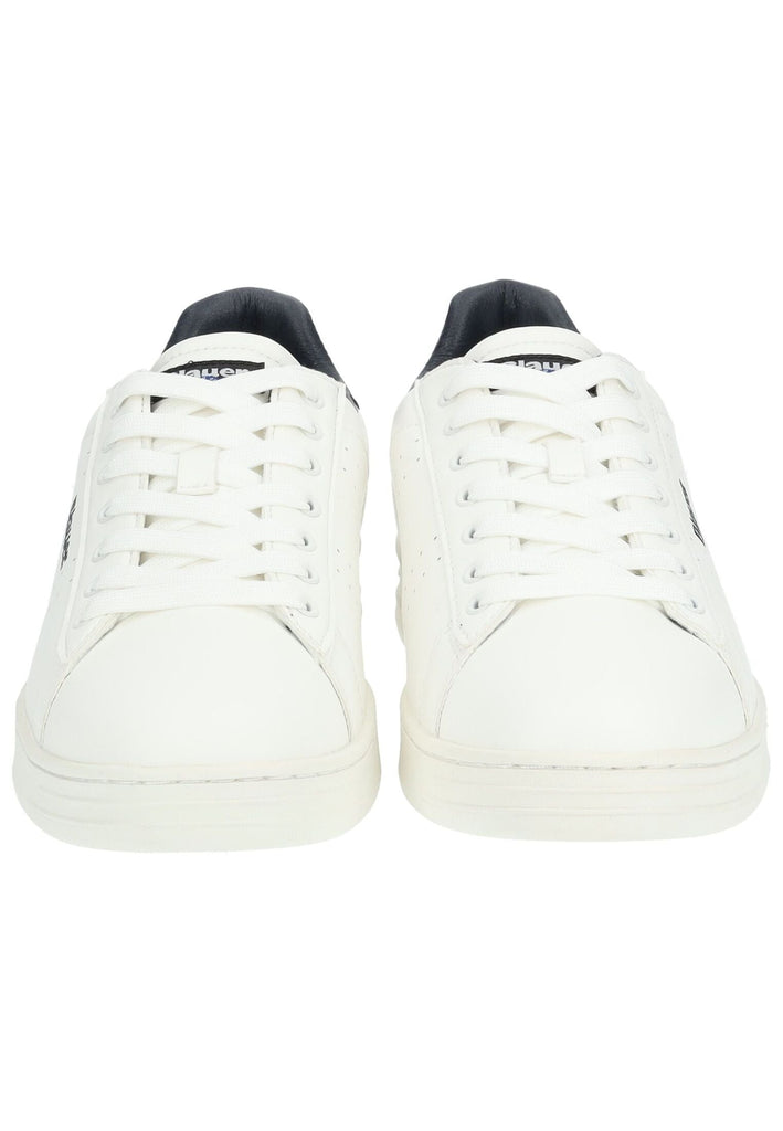 Blauer Sneaker Lederimitat Weiß/Navy
