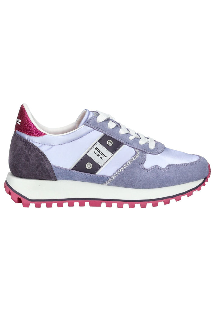 Blauer Sneaker Veloursleder/Textil Lila