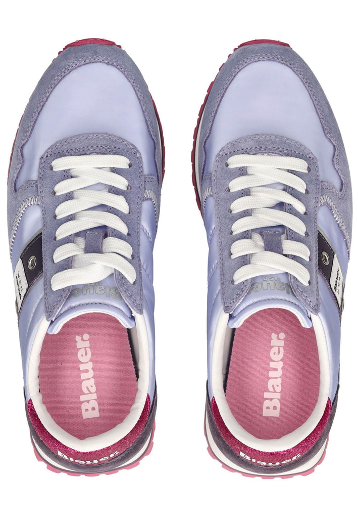 Blauer Sneaker Veloursleder/Textil Lila