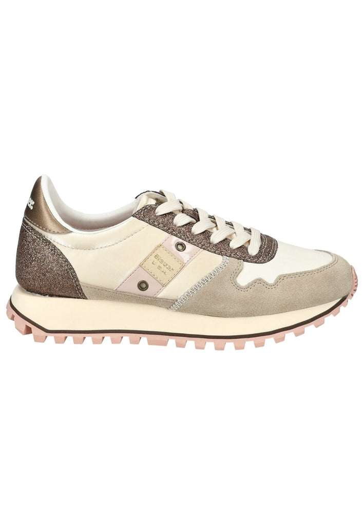 Blauer Sneaker Veolurs/Textil/Synthetik Cream