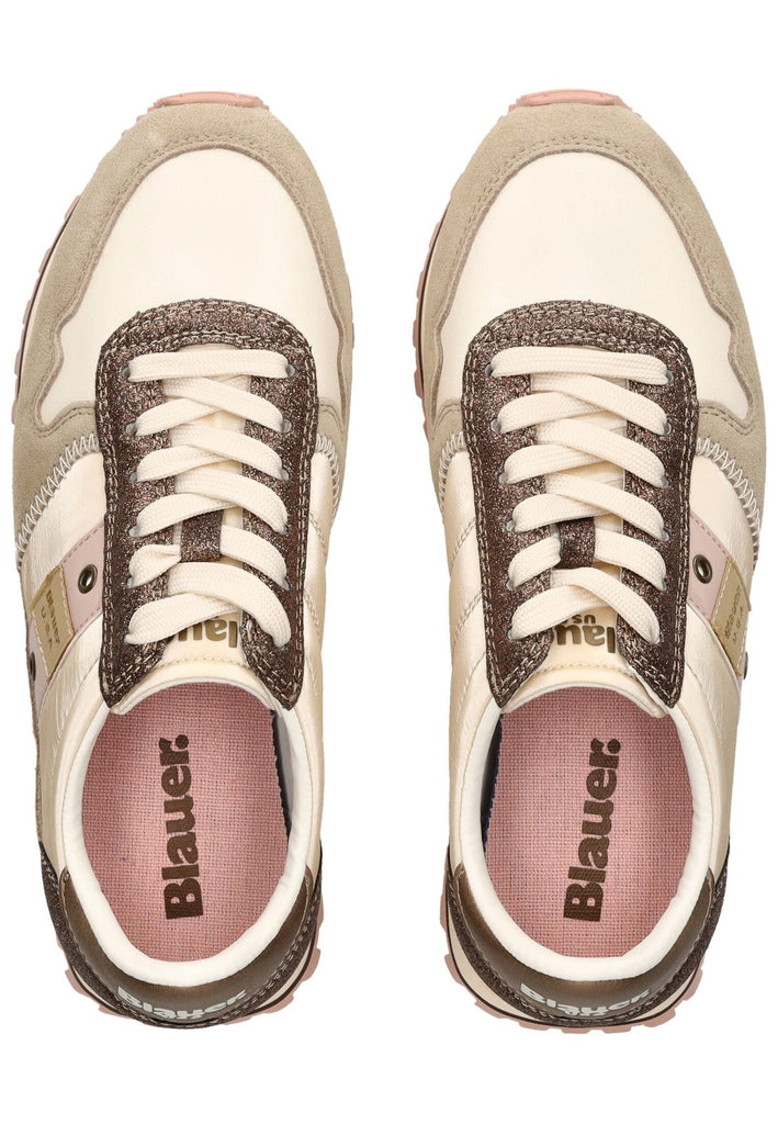 Blauer Sneaker Veolurs/Textil/Synthetik Cream