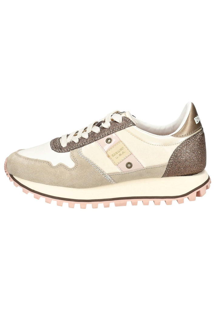Blauer Sneaker Veolurs/Textil/Synthetik Cream