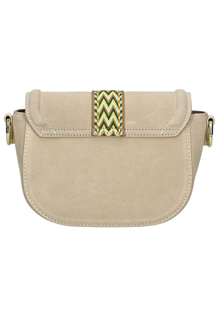 Blauer Taschen Leder/Textil Cream