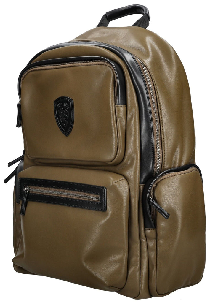 Blauer Taschen Lederimitat Grün