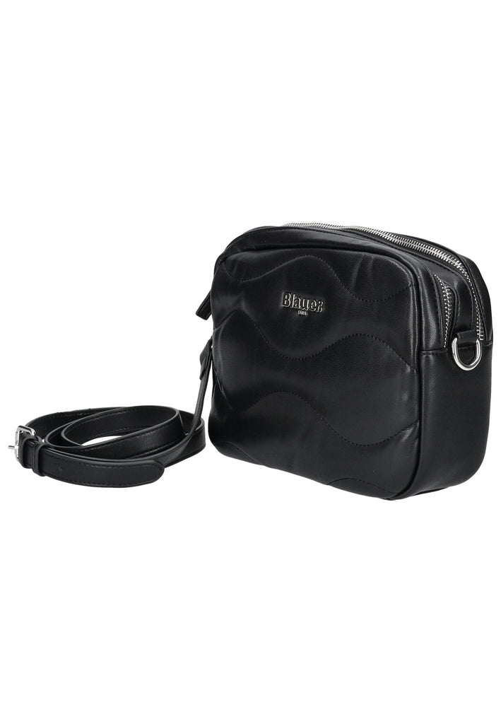 Blauer Taschen Lederimitat Schwarz